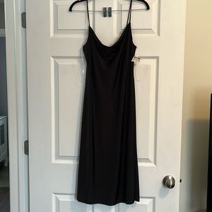NWT Black Satin Dress